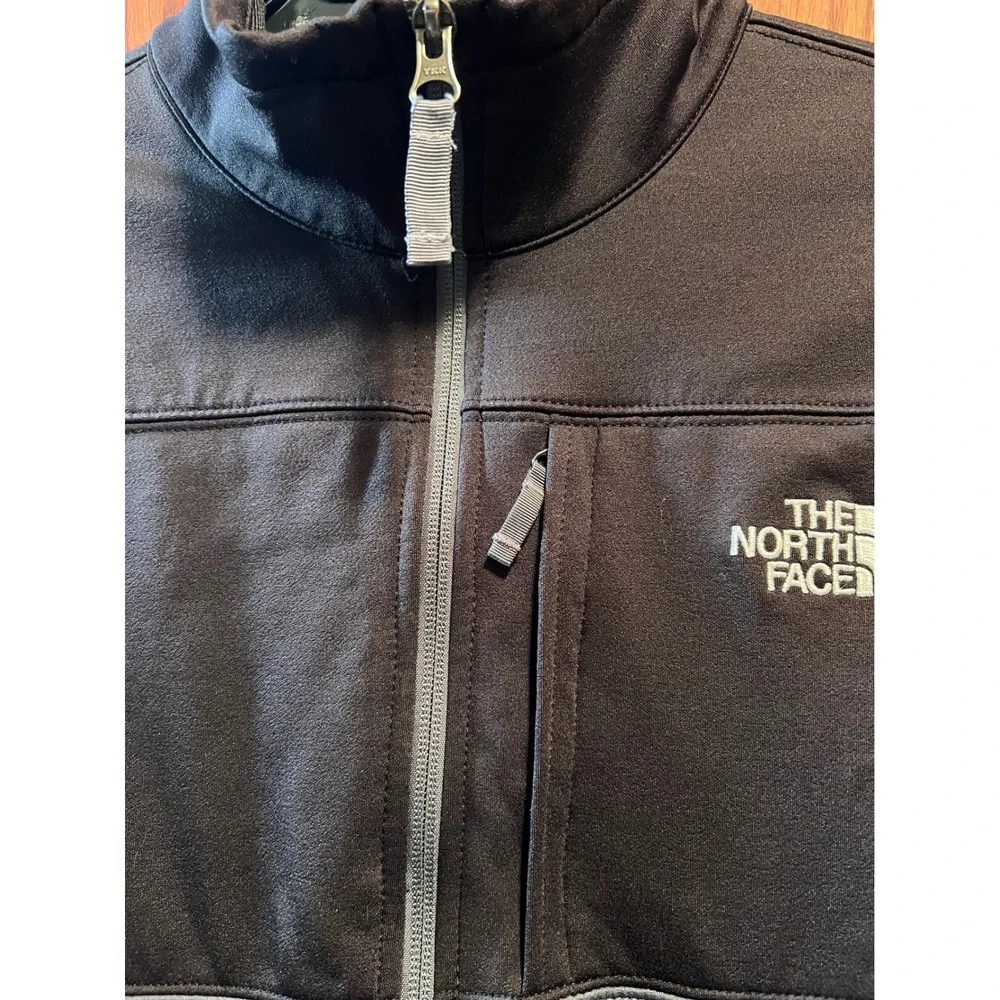 The North Face Mens Chimborazo Full Zip Fleece Jacket Grey Black Medium